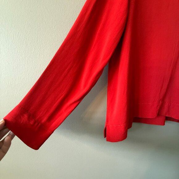 Women's XL Zara Basic Collection Red Blouse - Picture 4 of 12